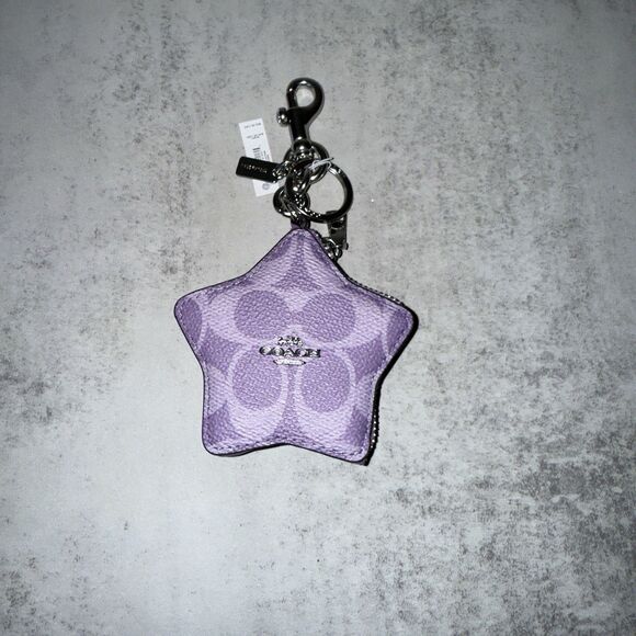 Coach Purple Silver Iris Star Charm *WE SHIP DAILY *5 STAR SELLER* - Picture 1 of 4